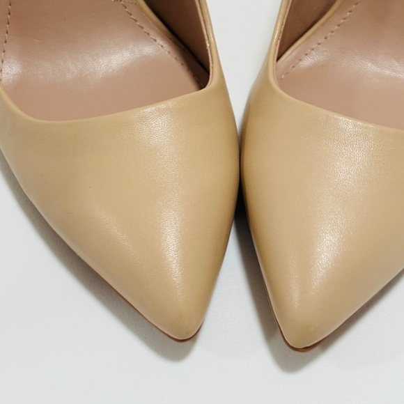 Charles David Beige Pointed-Toe Leather Heels - Picture 7 of 8